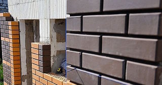 Фасады домов из кирпича в Амурске: качественная кладка от 1146 рублей