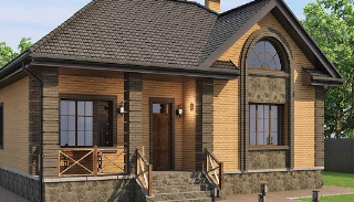 Проекты одноэтажных домов из кирпича | Строй-Мрс - Амурск от 3646 рублей